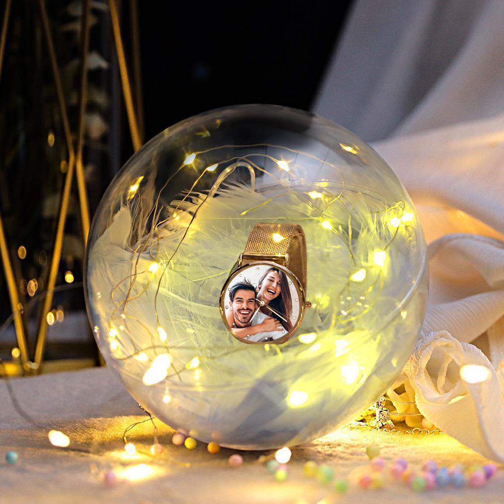 Transparent Plastic Ball Light String Sky Blue Feather Three-piece Suit Creative Gift Combination