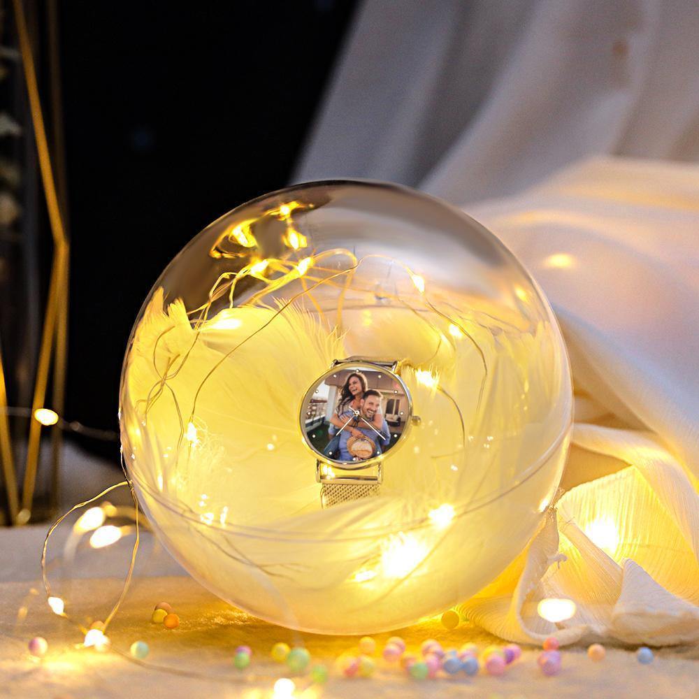 Transparent Plastic Ball Light String White Feather Three-piece Suit Creative Gift Combination
