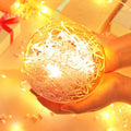 Transparent Round Plastic Ball Color Light String Light Pink Raffia Shredded Paper Silk Three-piece Suit Creative Gift Combination