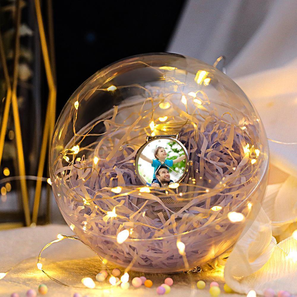 Transparent Round Plastic Ball Color Light String Light Purple Raffia Shredded Paper Silk Three-piece Suit Creative Gift Combination