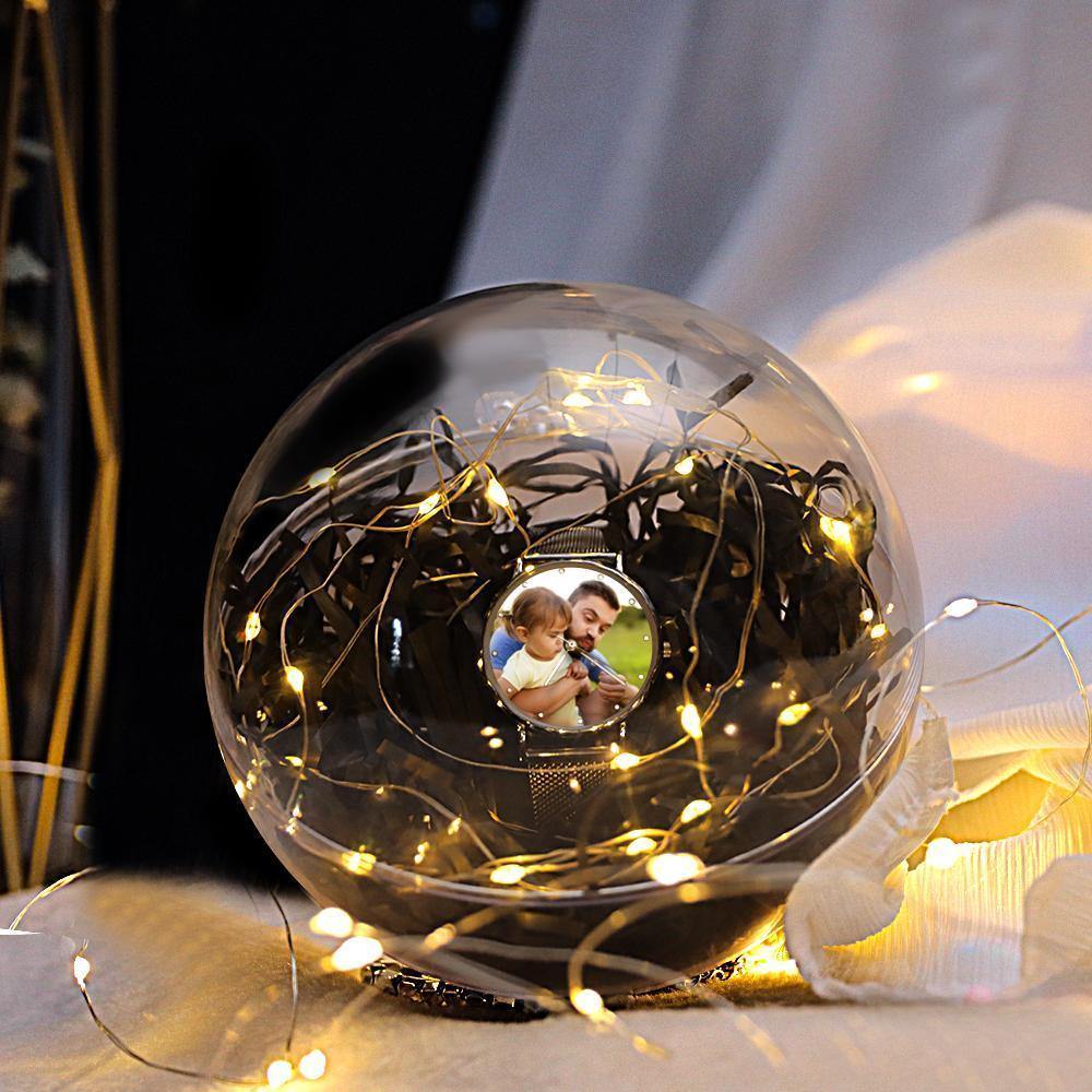 Transparent Round Plastic Ball Color Light String Black Raffia Shredded Paper Silk Three-piece Suit Creative Gift Combination