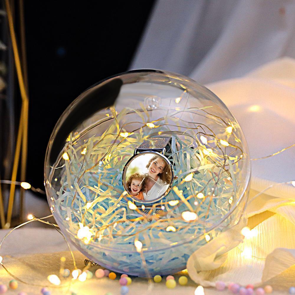 Transparent Round Plastic Ball Color Light String Light Blue Raffia Shredded Paper Silk Three-piece Suit Creative Gift Combination