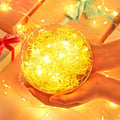 Transparent Round Plastic Ball Color Light String Wood Color Raffia Shredded Paper Silk Three-piece Suit Creative Gift Combination