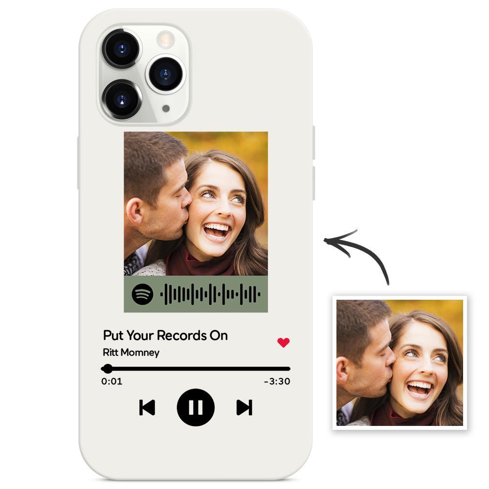 Custom Spotify Code iPhone Case Music Theme Creative Transparent Mobile Phone Protective Case Gifts