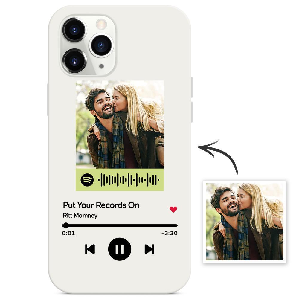 Custom Spotify Code iPhone Case Color Bar Code Design Transparent Silicone Gifts