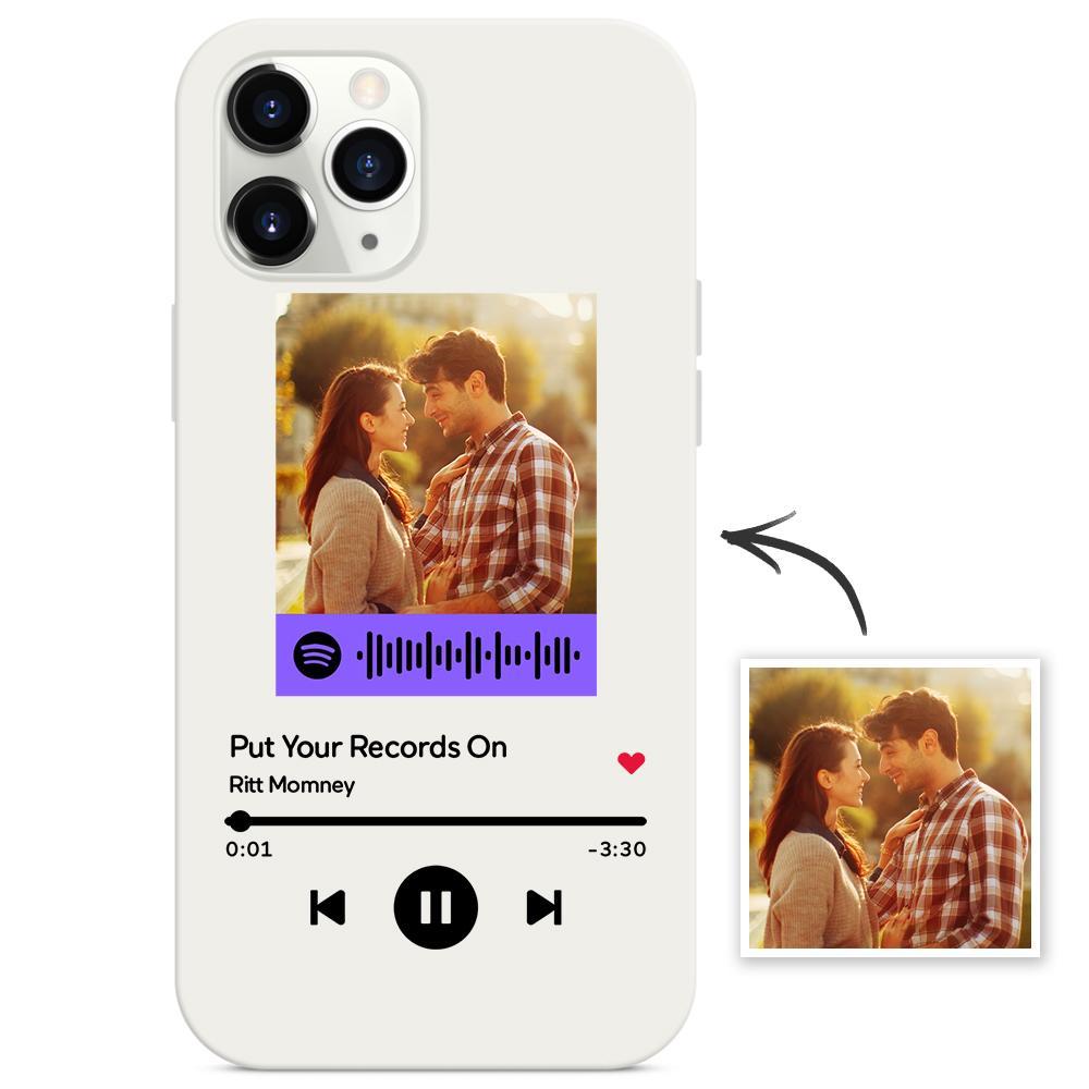 Custom Spotify Code iPhone Case Music Transparent Protective Silicone Gifts