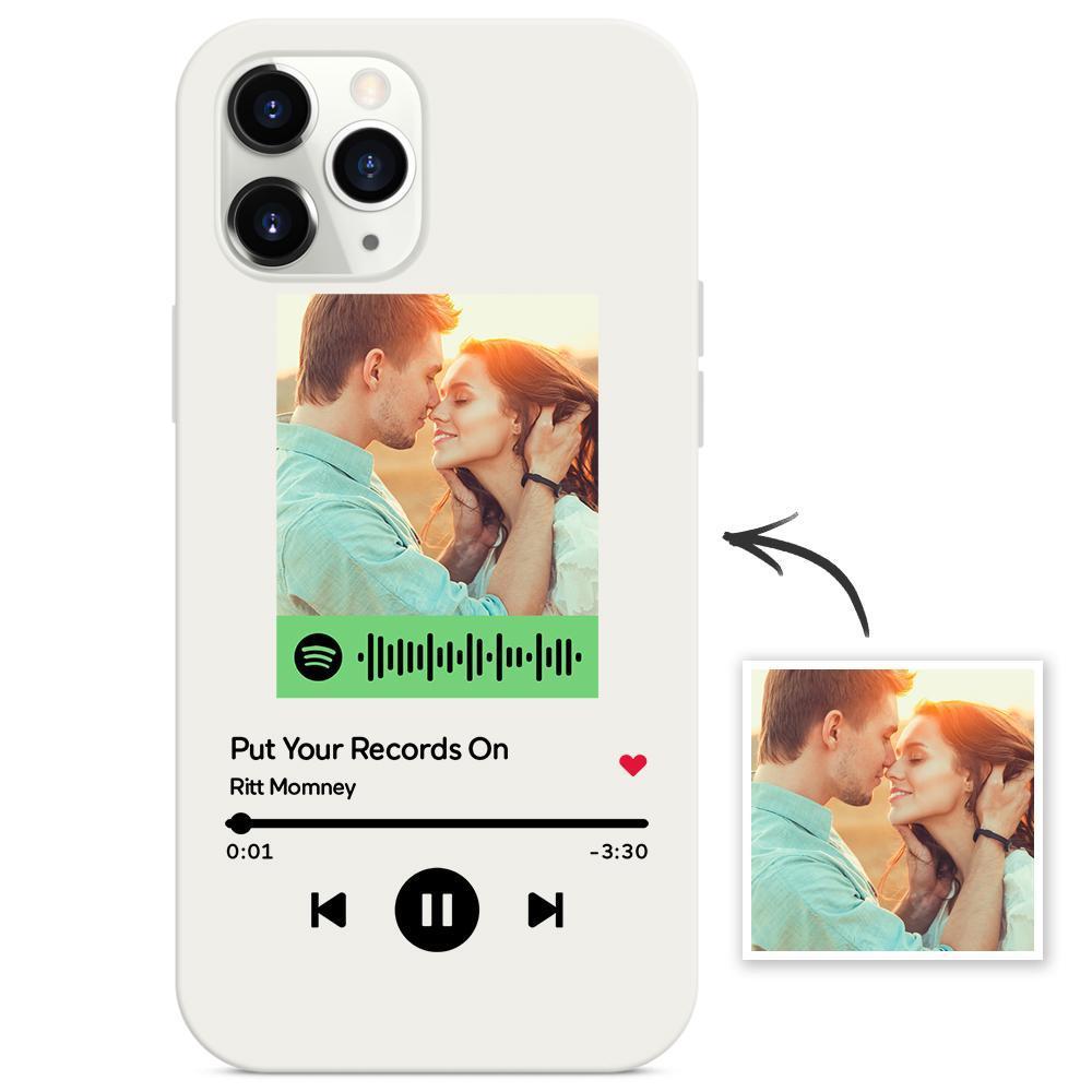 Custom Spotify Code iPhone Case Transparent Music Theme Unique Commemorative Silicone Giftss