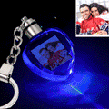 Custom Photo Crystal Keychain Heart-shaped
