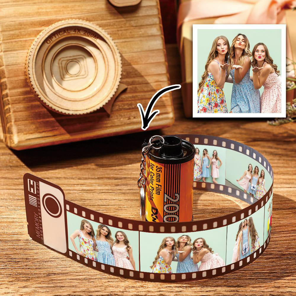 Photo Keychain Camera Roll Keychain Multiphoto Gift for Family Gifts