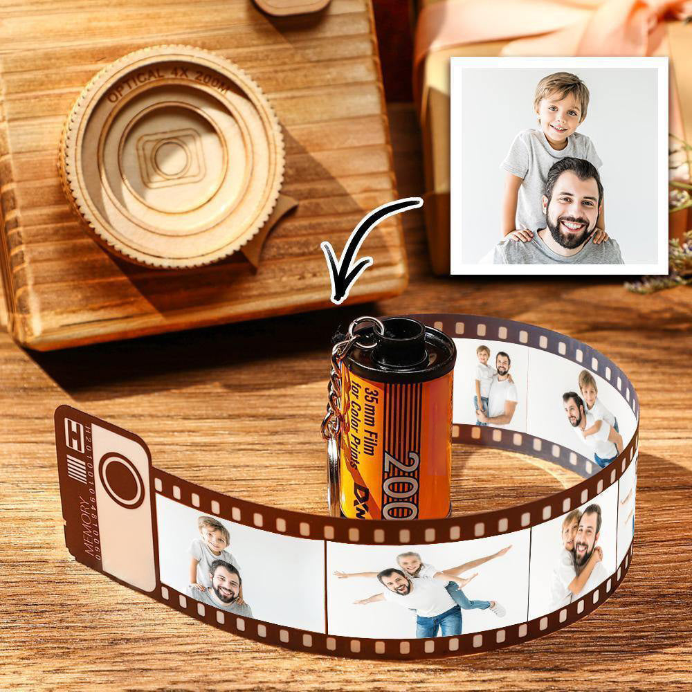Scannable Music Code Camera Roll Keychain Music Photo Engraved Film Keychain Memorial Gifts 20 Pics