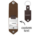 Scannable Music Code Keychain Custom Drive Safe Engraved Music Song Keychains Leather Gifts for Dad