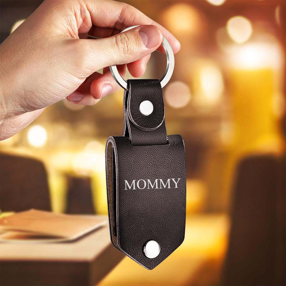 Scannable Spotify Code Keychain Custom Drive Safe Engraved Music Song Keychains Leather Gifts for Mom