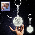 Custom Photo Moon Lamp Keychain 3D Printed Gifts for Dad