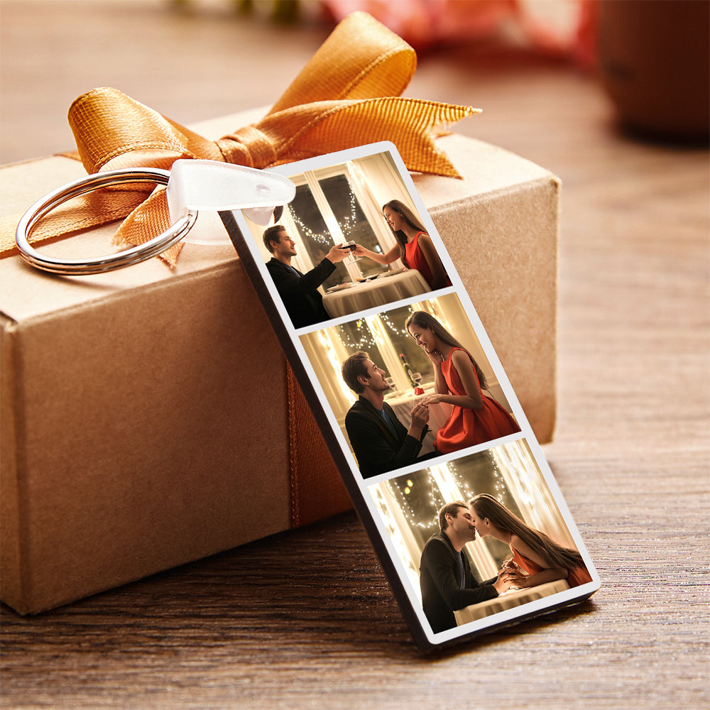 Spotify Code Keychain Custom Photo Double-Sided Personalized Gifts Red