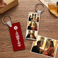 Spotify Code Keychain Custom Photo Double-Sided Personalized Gifts Red