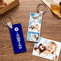 Spotify Code Keychain Custom Photo Double-Sided Personalized Gifts Black