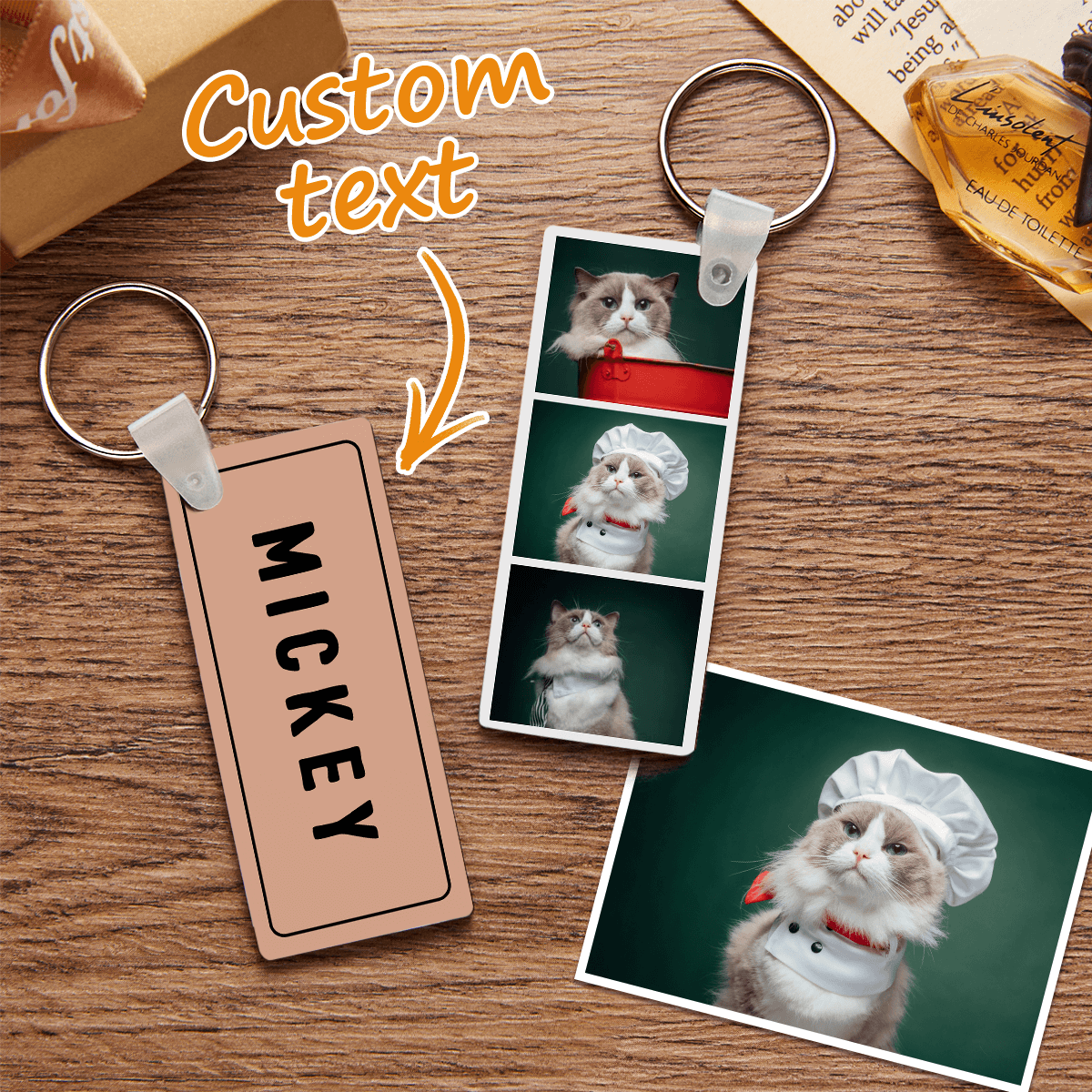 My Little PUFF Custom Photo Keychain Double-Side Engraved