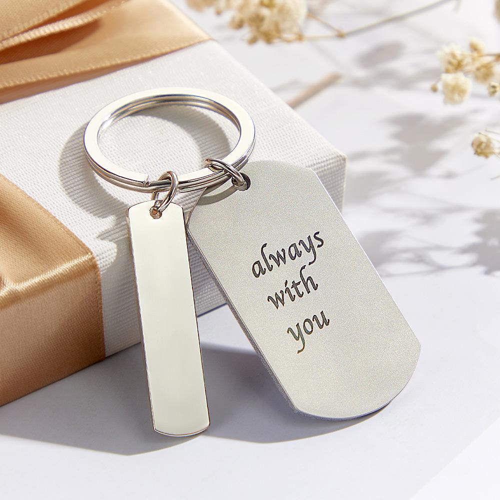 Custom Scannable Spotify Code Keychains Photo Engraved Creative Metal Gifts