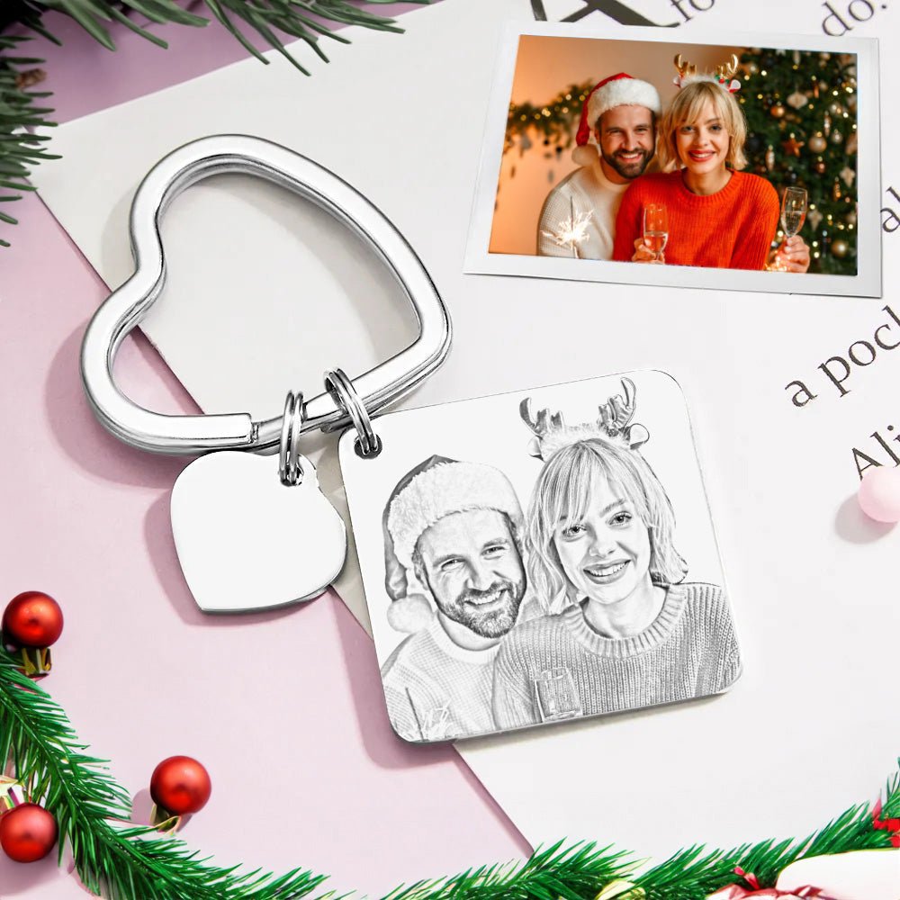 Custom Spotify Calendar Custom Calendar Photo Keychain Anniversary Gifts Heart Shape Keychain Christmas Gift