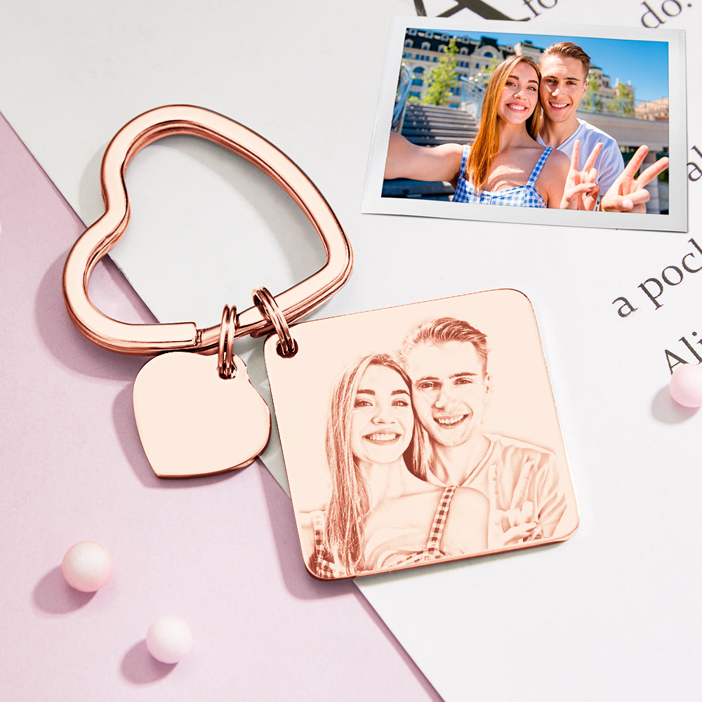 Custom Spotify Calendar Custom Calendar Photo Keychain Anniversary Gifts Heart Shape Keychain Couple Gift