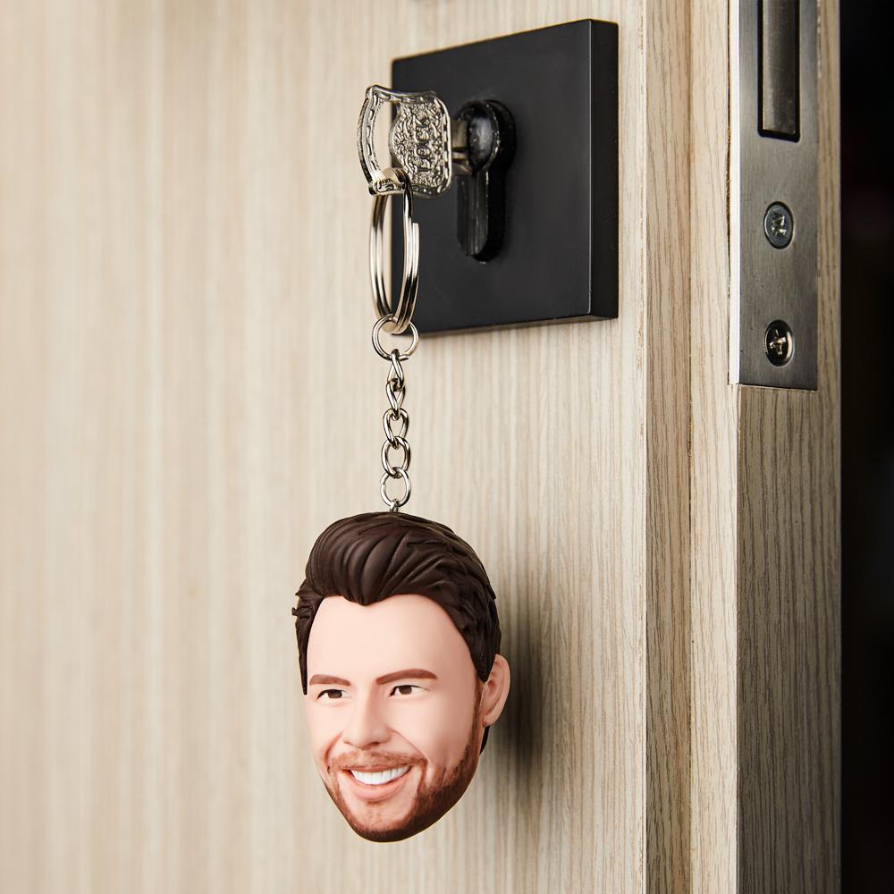 Custom Bobblehead Keychain Personalized head 2.36in