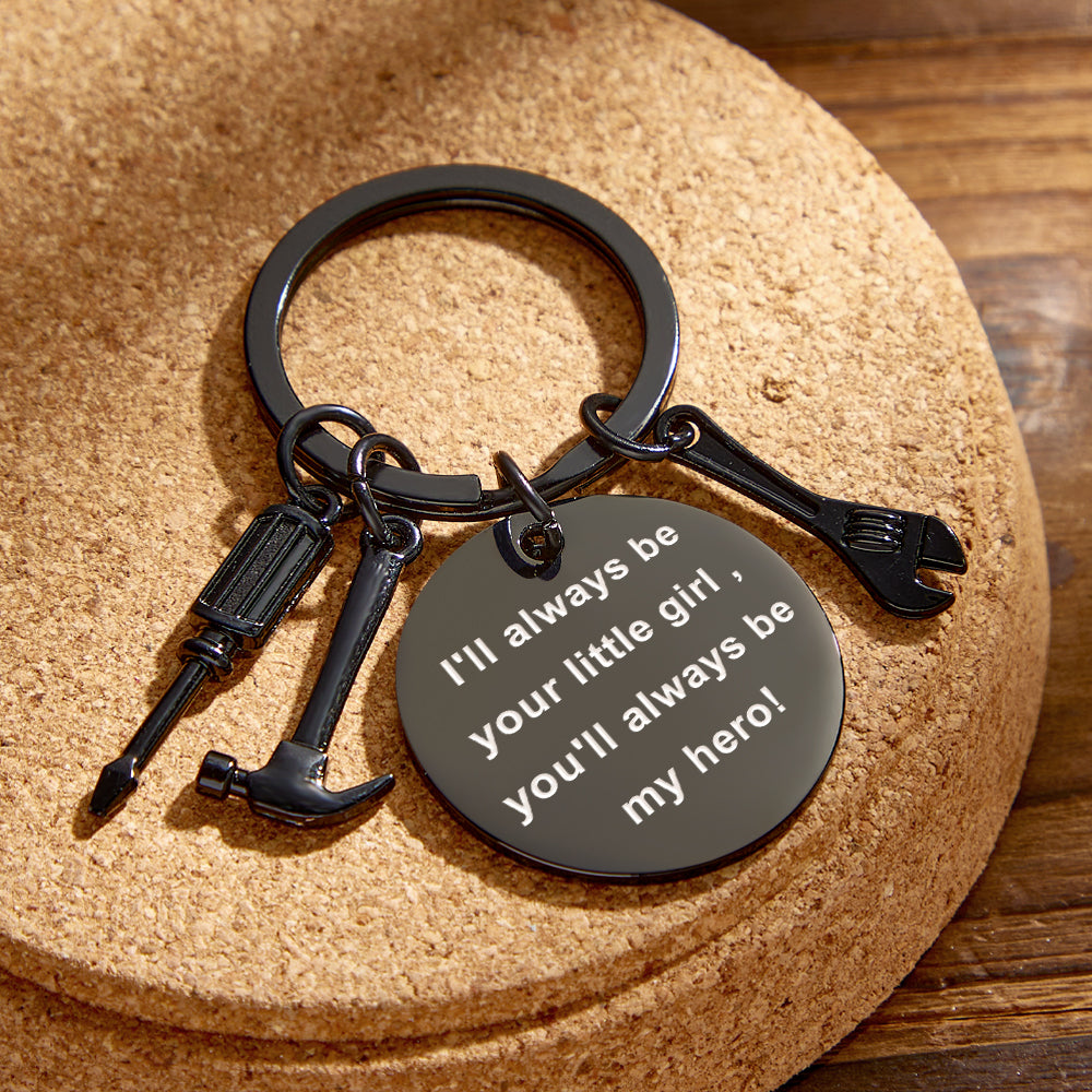 Engraved Keychain Custom Photo Repair Tool Set Charm Father's Day Gifts