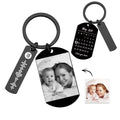 Personalized Spotify Calendar Keychain Custom Picture & Music Song Code Couples Photo Keyring Gift for Mother