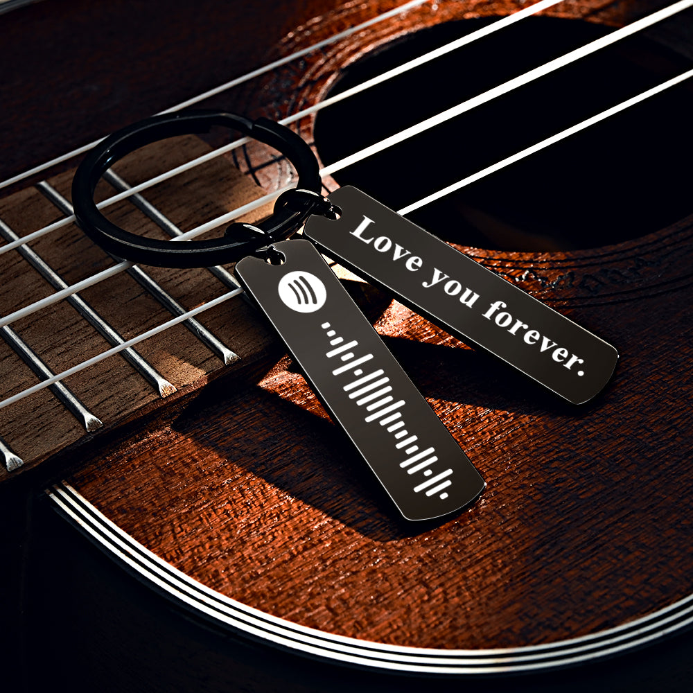 Personalized Scannable Spotify Code Keychain Unique Music Code Name Keychain Gift For Her