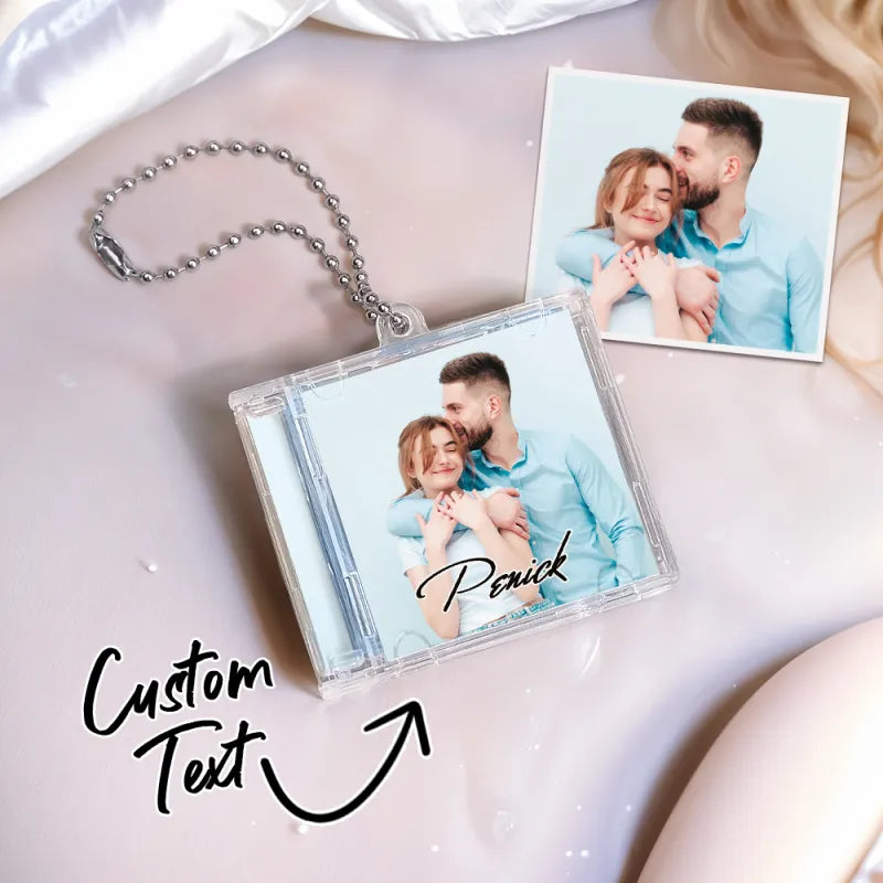 Personalized NFC Keychain Custom Mini Album CD Keychain with Fully Custom Photos+Song Play Your Favorite Spotify Song Instantly Personalized Music Gift Music Lover Keychain CD Album