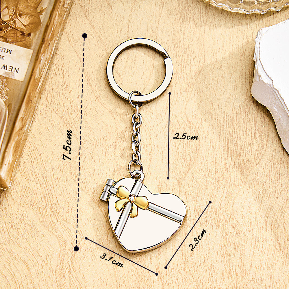 Custom Photo Keychain Heart Frame Keychain Couple Gifts