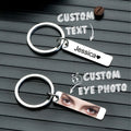 Custom Eye Keychain Personalized Double-Sided Keychain Color Photo Custom Text Best Gift For Anniversary