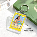 Custom Acrylic Keychain Photo Keychain Personalized Text Best Gift for Family