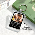 Custom Spotify Code Keychain Photo Keychain With Acrylic Shell Christmas Gifts