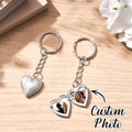 Custom Photo Keychain Braided Personality Photo Heart Locket Keychain