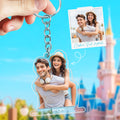 Custom Cartoon Style Photo Acrylic Keychain With Text Unique Gifts For Couples