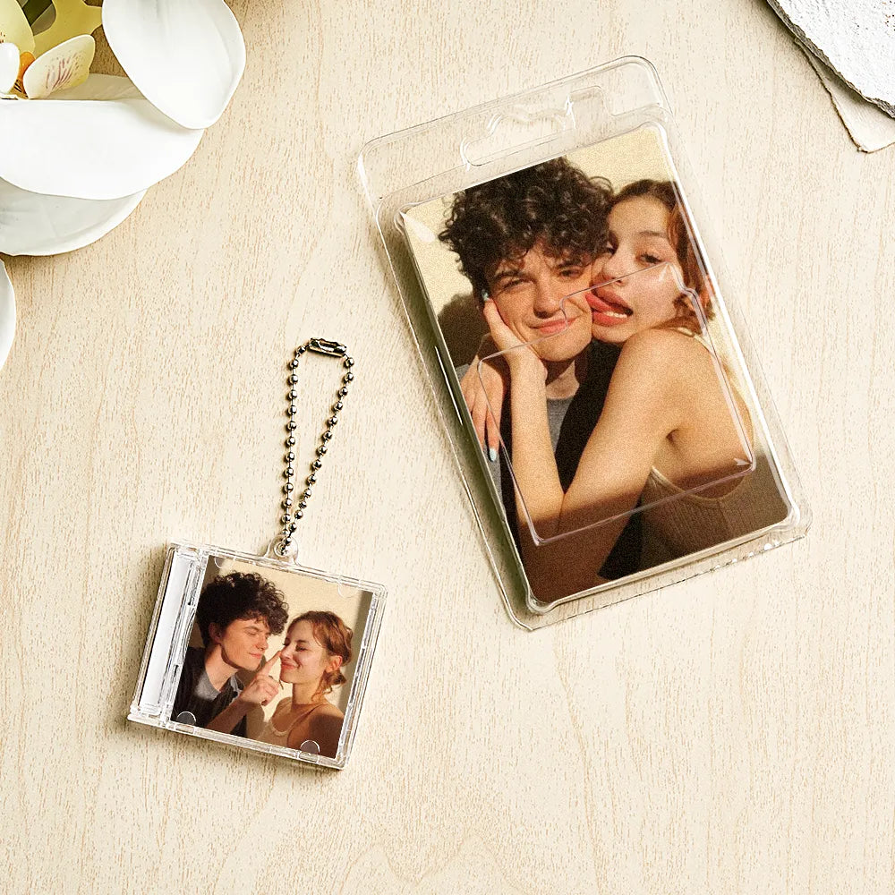 Personalized NFC Keychain Custom Mini Album CD Keychain with Fully Custom Photos+Song Play Your Favorite Spotify Song Instantly Personalized Music Gift Music Lover Keychain CD Album