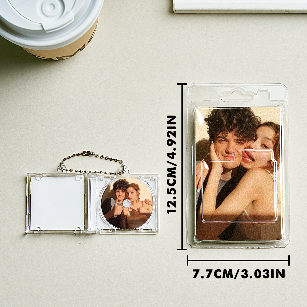 Personalized NFC Keychain Custom Mini Album CD Keychain with Fully Custom Photos+Song Play Your Favorite Spotify Song Instantly Personalized Music Gift Music Lover Keychain CD Album