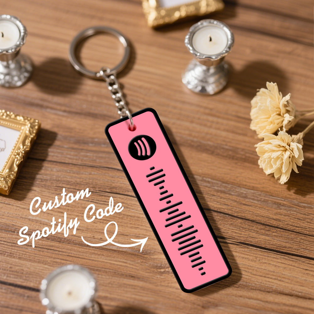 Custom Spotify Keychain Custom Color Combinations Personalized Music Keepsake