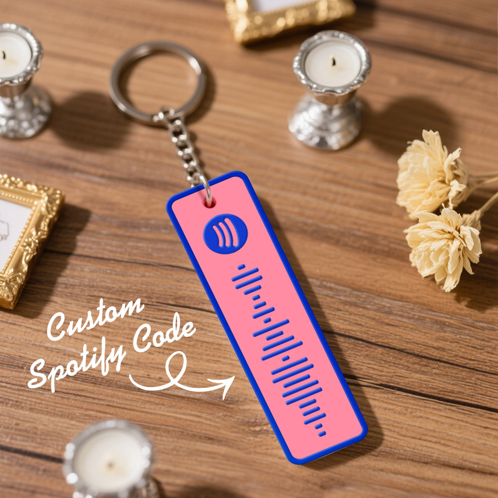 Custom Spotify Keychain Custom Color Combinations Personalized Music Keepsake