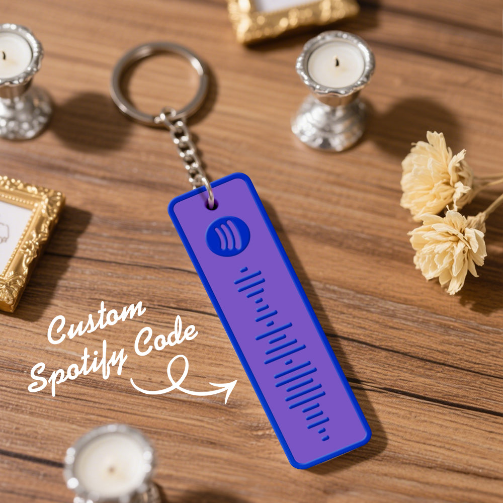 Custom Spotify Keychain Custom Color Combinations Personalized Music Keepsake