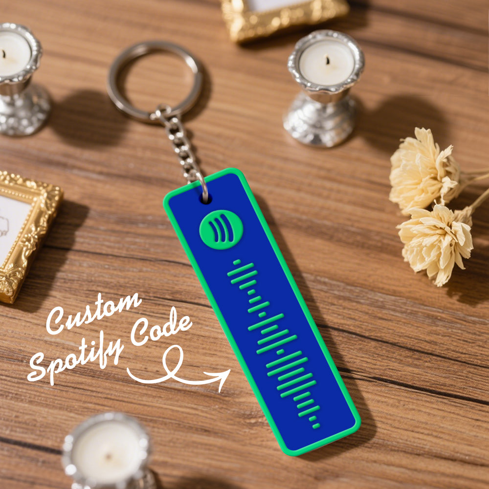 Custom Spotify Keychain Custom Color Combinations Personalized Music Keepsake