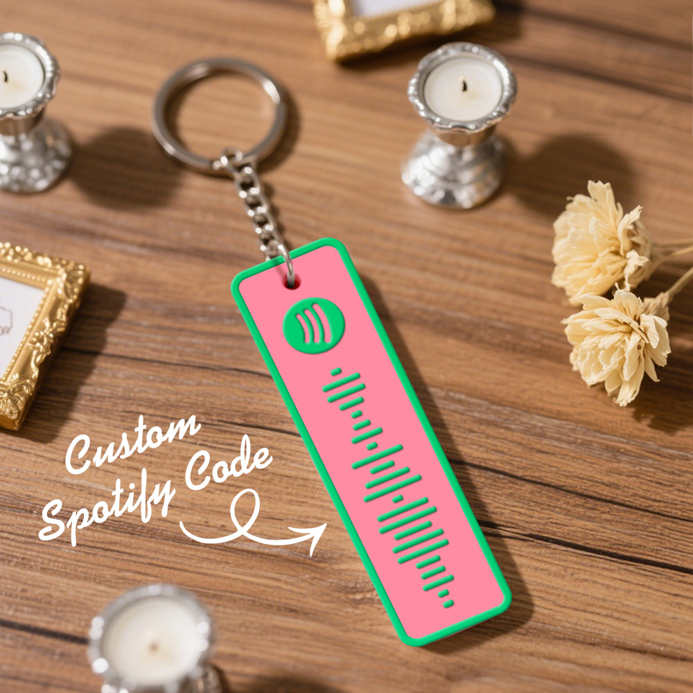 Custom Spotify Keychain Custom Color Combinations Personalized Music Keepsake