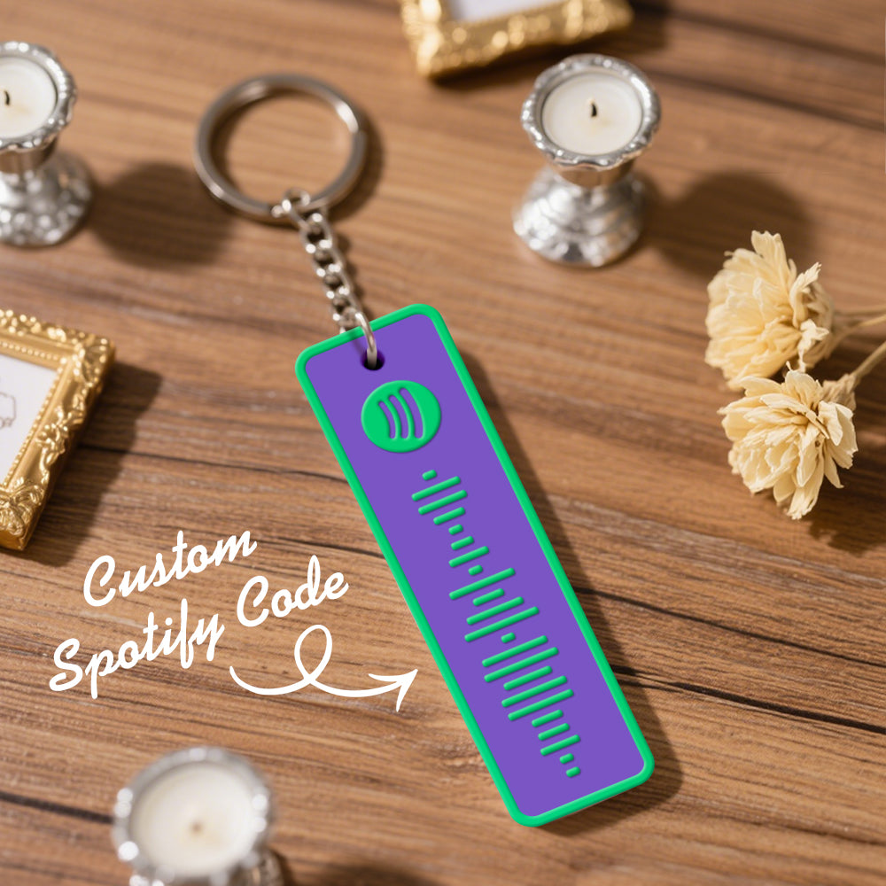 Custom Spotify Keychain Custom Color Combinations Personalized Music Keepsake