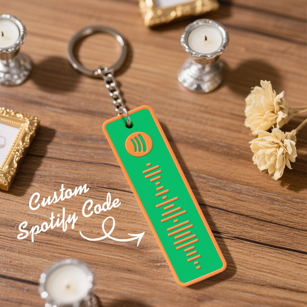 Custom Spotify Keychain Custom Color Combinations Personalized Music Keepsake