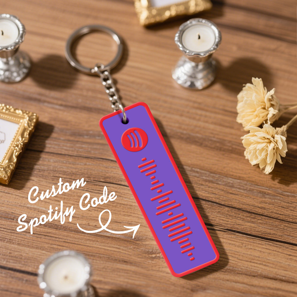 Custom Spotify Keychain Custom Color Combinations Personalized Music Keepsake