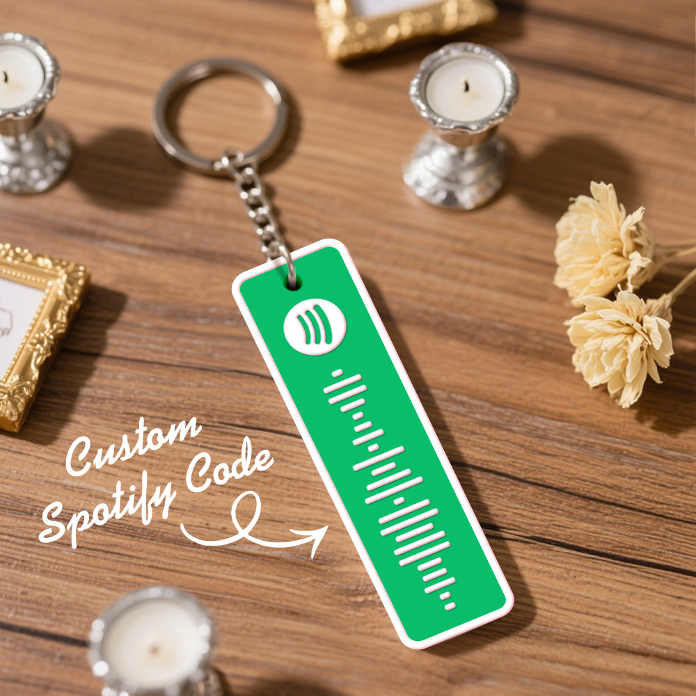 Custom Spotify Keychain Custom Color Combinations Personalized Music Keepsake