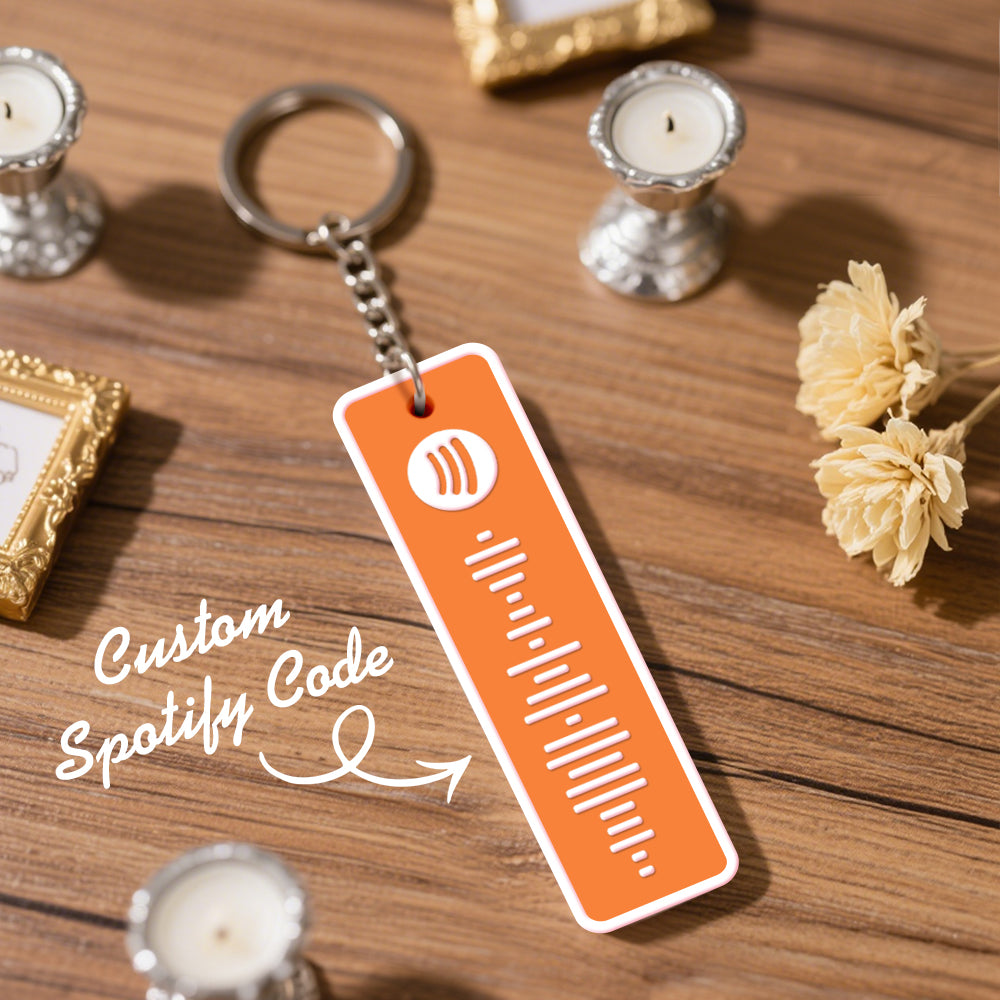 Custom Spotify Keychain Custom Color Combinations Personalized Music Keepsake