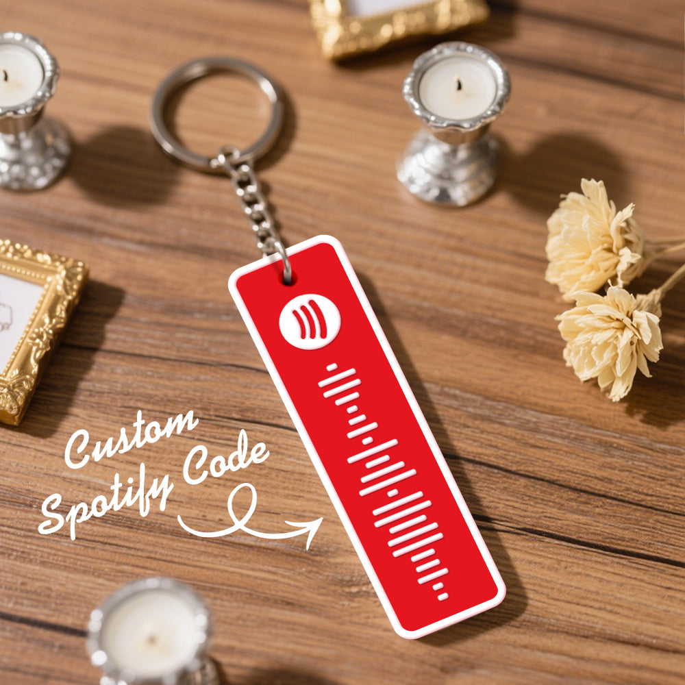 Custom Spotify Keychain Custom Color Combinations Personalized Music Keepsake