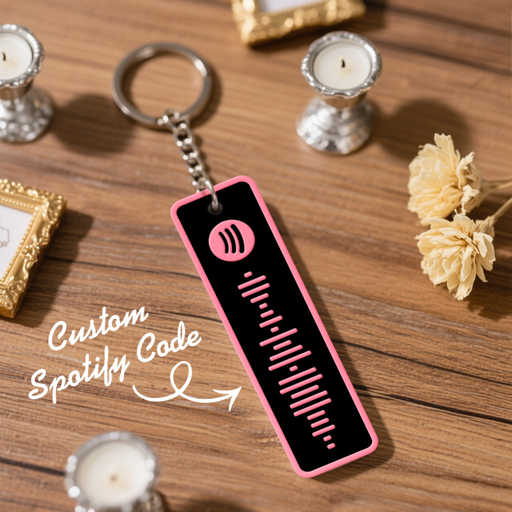Custom Spotify Keychain Custom Color Combinations Personalized Music Keepsake