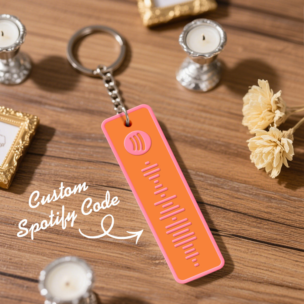 Custom Spotify Keychain Custom Color Combinations Personalized Music Keepsake